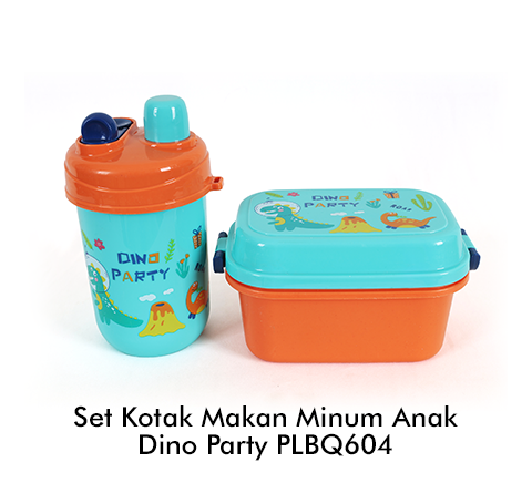 Set Kotak Makan Minum Anak Dino Party PLBQ604